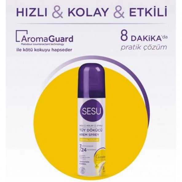 SESU TÜY DÖKÜCÜ KREM SPREY 150ML NORMAL CİLTLER ürün görseli 1