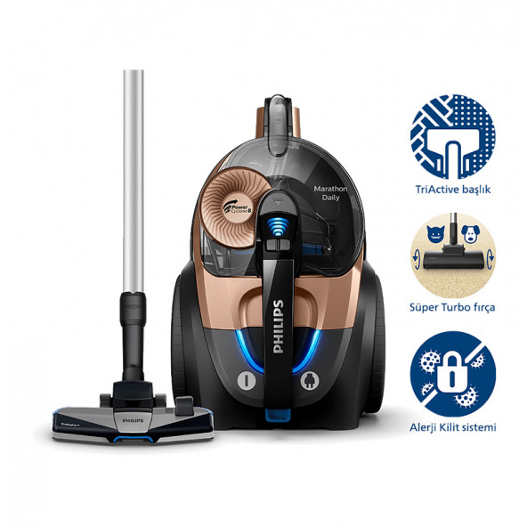 Philips XB7151/07 Marathon Daily Toz Torbasız Elektrikli Süpürge ürün görseli 1