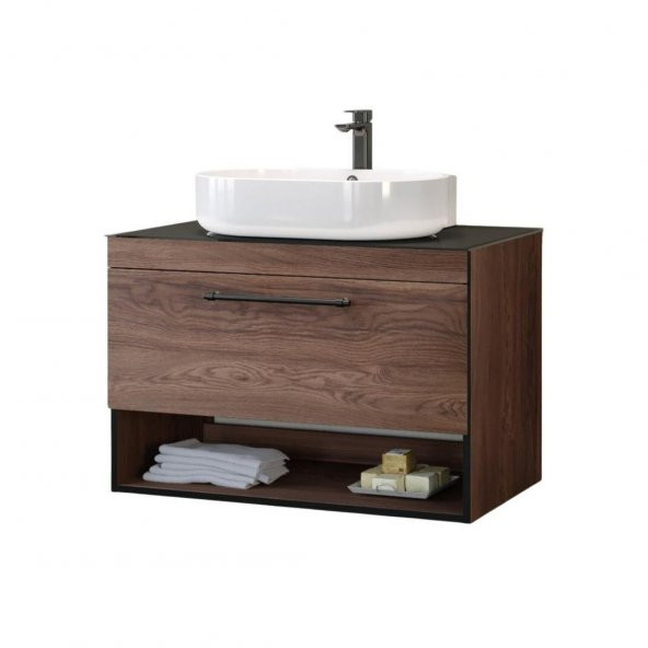 Orka Knidos 90 cm Navaro Banyo Dolabı Alt Modül ve Lavabo ürün görseli 1
