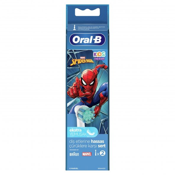 Oral B Yedek Başlık Spiderman 2'li ürün görseli 1