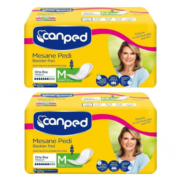 Canped Mesane Pedi Orta Normal Emicilik 10'lu x 2 Paket ürün görseli 1