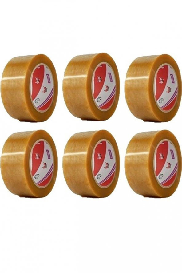 Vege Koli Bantı Leopar 48 MM x 100 Metre Şeffaf Koli Bantı 6 Adet Koli Bantı ürün görseli 1