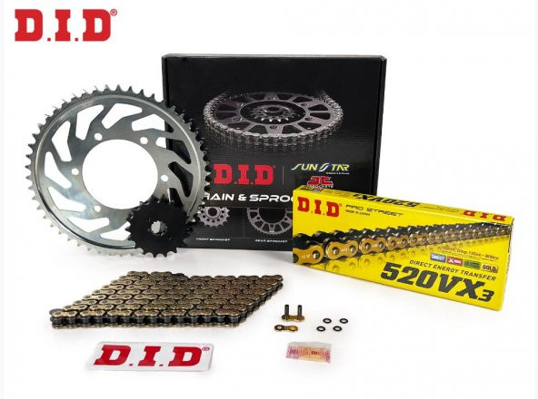 Did-Jt 2007-2018 Kawasaki Ninja ZX-6R Uyumlu Zincir Dişli Set Gold (Sarı) Renk ürün görseli 1