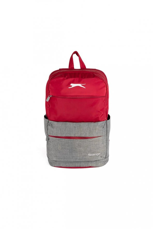 Me Sırt Çantası Slazenger Traveller Gri Kırmızı Okul Sırt Çantası ürün görseli 1