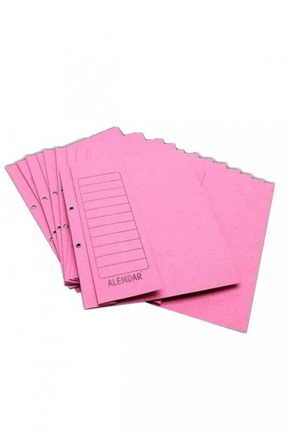 Alemdar Yarım Kapak Dosya Pembe 50'li Paket Alemdar Yarım Kapak Pembe Dosya ürün görseli 1