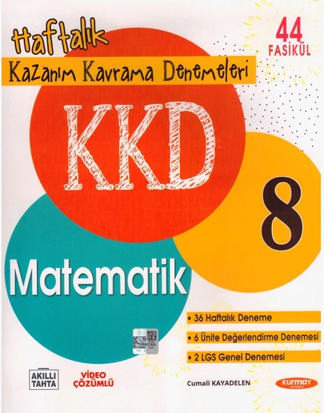 KURMAY 8.SINIF MATEMATİK KAZANIM KAVRAMA DENEMELERİ ürün görseli 1