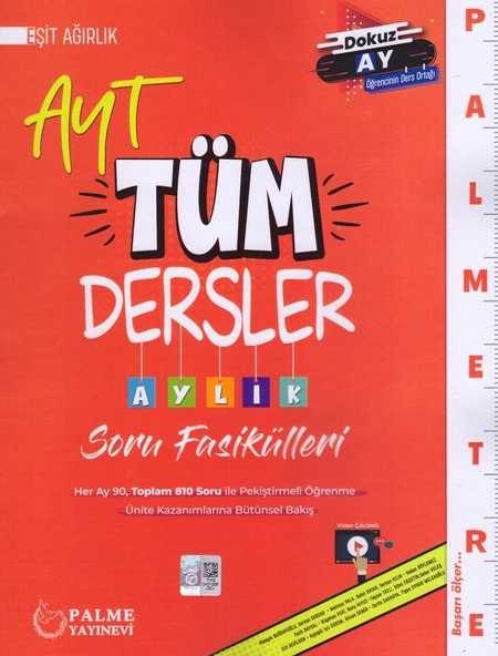 PALME AYT TÜM DERSLER AYLIK SORU FAS.-EA ürün görseli 1