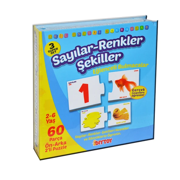 1444 EĞLENCELİ BUL SAYILAR RENKLER ŞEKİLLER ürün görseli 1