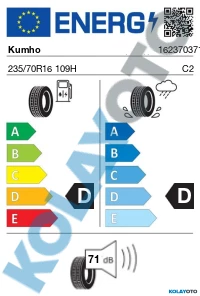 Kumho Crugen HP71 235/70R16 109H XL M+S (Yaz) (2023) ürün görseli 1