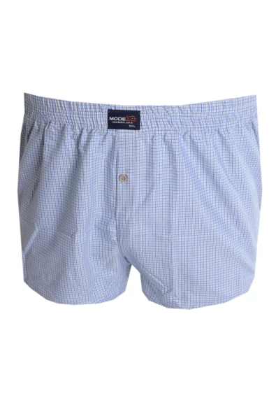 Mode XL Büyük Beden Erkek Boxer Desenli Poplin 6348 İndigo ürün görseli 1