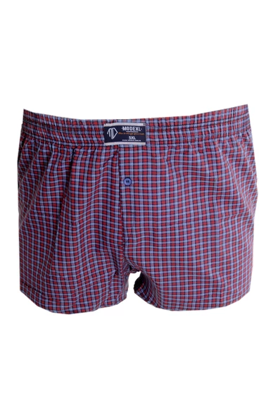 Mode XL Büyük Beden Erkek Boxer Desenli Poplin 6348 Bordo ürün görseli 1