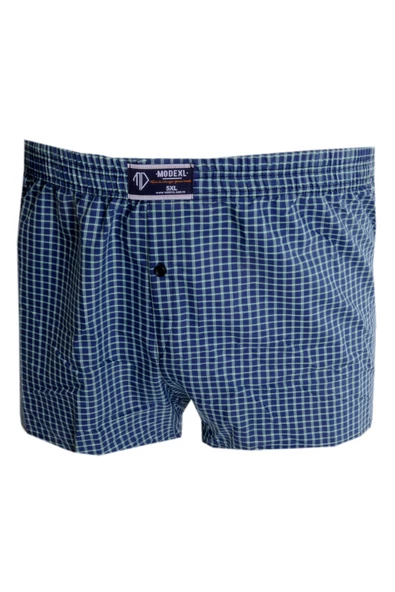 Mode XL Büyük Beden Erkek Boxer Desenli Poplin 6348 Yeşil ürün görseli 1
