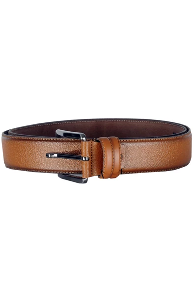 Mode XL Kemer 4 cm Floter Double Deri 4269 Taba - Resim 2