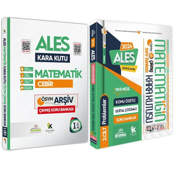 ALES Matematik Kara Kutu 1.ve 2.Cilt Konu Özetli D.Çözümlü ÖSYM Soru Bankası SET PAKET ürün görseli 1