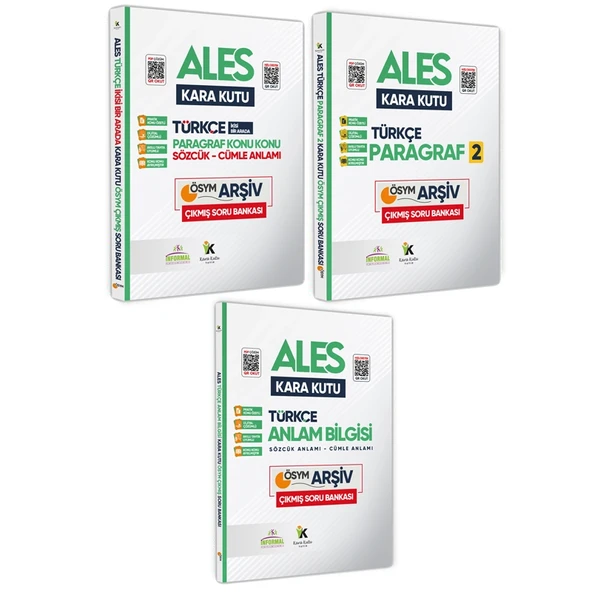 ALES Türkçenin Kara Kutusu Dijital Çözümlü Konu Özetli ÖSYM Çıkmış Soru Bankası Altın Set Paket ürün görseli 1
