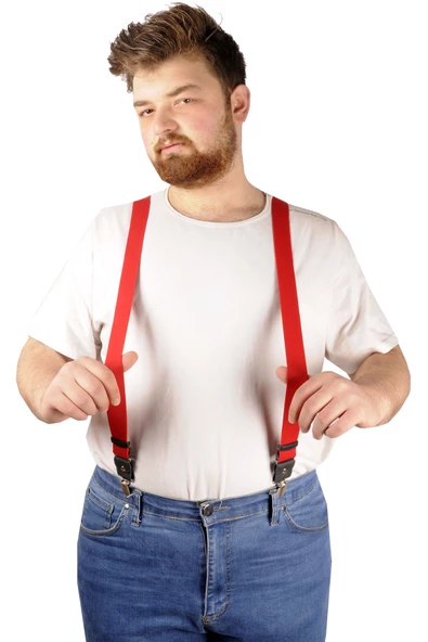 Mode XL Suspender - Long Edition 21901 Kırmızı ürün görseli 1