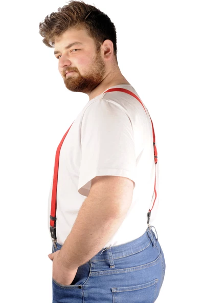 Mode XL Suspender - Long Edition 21901 Kırmızı - Resim 2