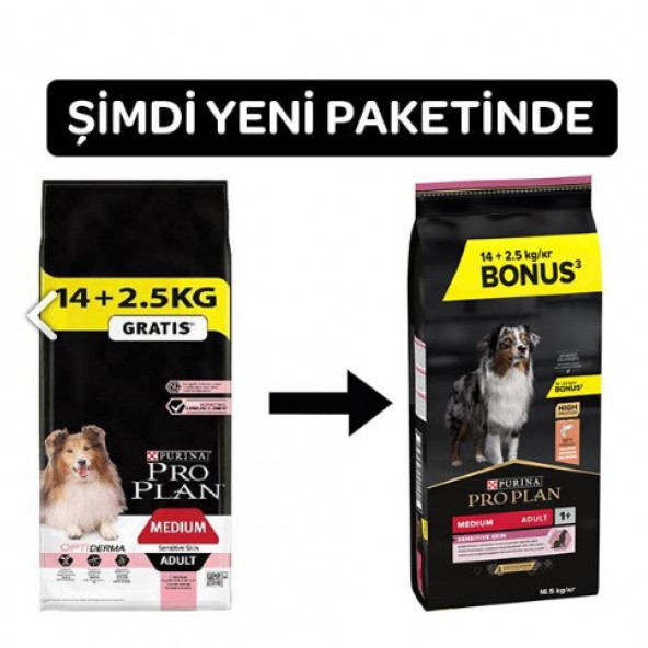 Pro Plan Medium Adult Somon Yetişkin Köpek Maması 14+2.5 Kg ürün görseli 1