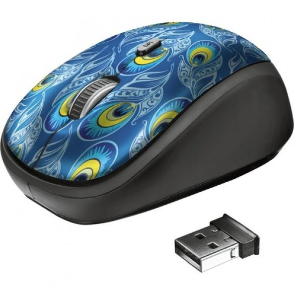 Trust 23388 YVI Wireless Mouse Peacock - Resim 6