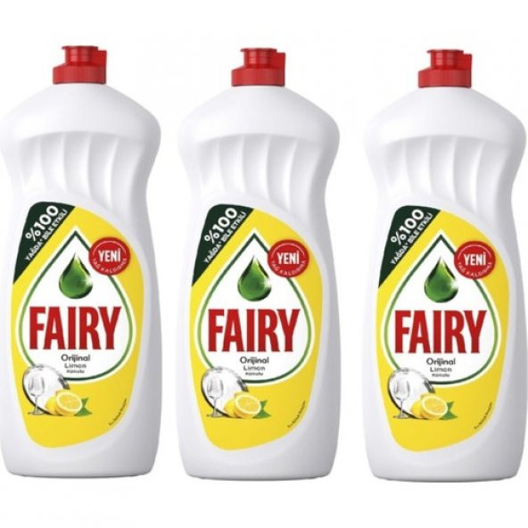 Fairy Sıvı Bulaşık Deterjanı Limon 650 ml x 3’lü ürün görseli 1
