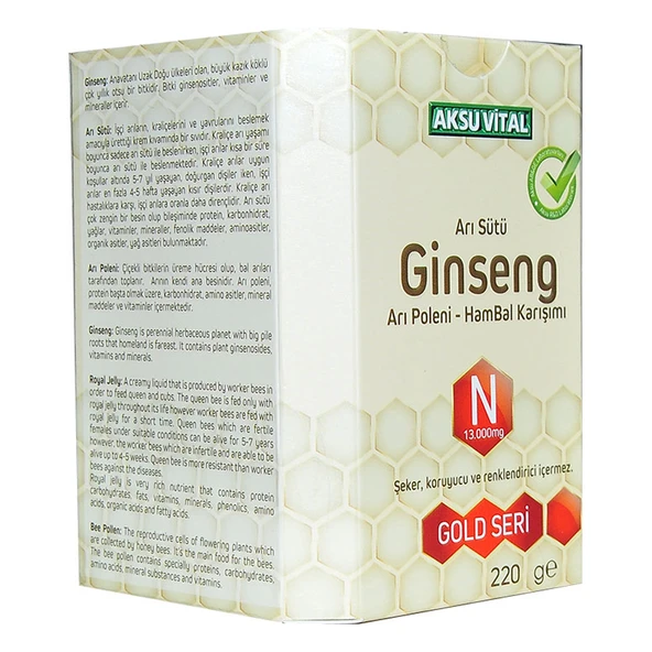 Arı Sütü Ginseng Polen Bal Karışımı 220 Gr - Resim 5