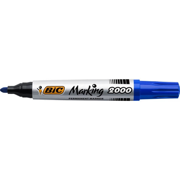 Bic Marker Mavi 2000 Yuvarlak Uçlu Permanent Markör 12'li Kutu - Resim 2