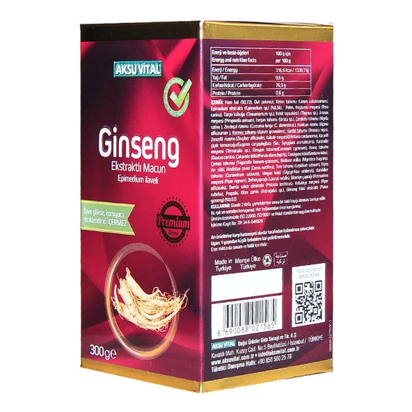Ginseng Ekstraktlı Bitkisel Macunnu 300 Gr - Resim 4