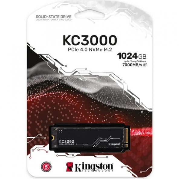 Kingston KC3000 SKC3000S/1024G PCI-Express 4.0 1 TB M.2 SSD - Resim 3