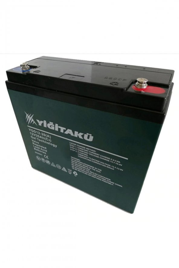 Yiğit Akü 12v 20 Ah Jel E-bıke 6 Dzm 20 Bakımsız Akü ürün görseli 1
