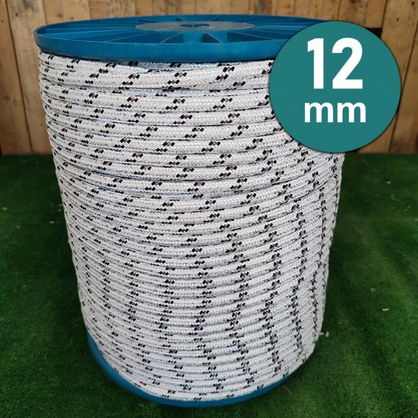 12 MM 50 METRE ÖRGÜ HALAT İSKOTA HALAT DENİZCİ TEKNE HALATI SALINCAK İP DAĞCI İP HALAT ürün görseli 1