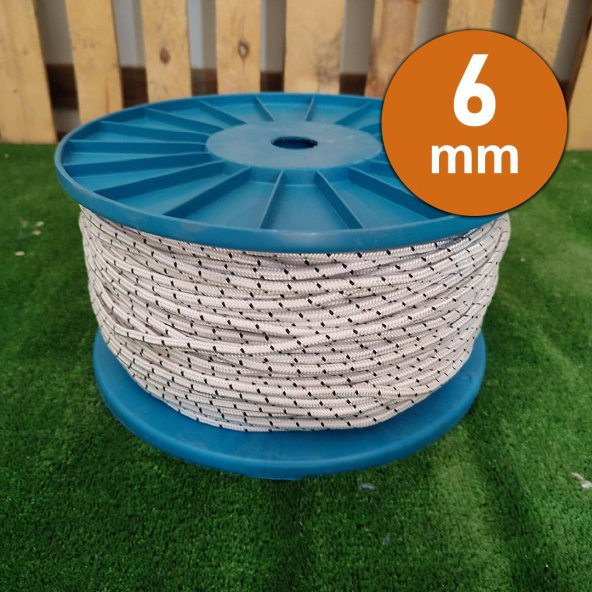 6 MM 10 METRE SOYLU HALAT ÖRGÜ İSKOTA HALAT DENİZCİ TEKNE HALATI SALINCAK İP DAĞCI İP HALAT ürün görseli 1