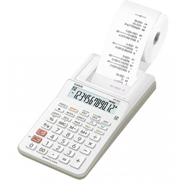 Casio HR-8RC-WE Şeritli Hesap Makinesi ürün görseli 1