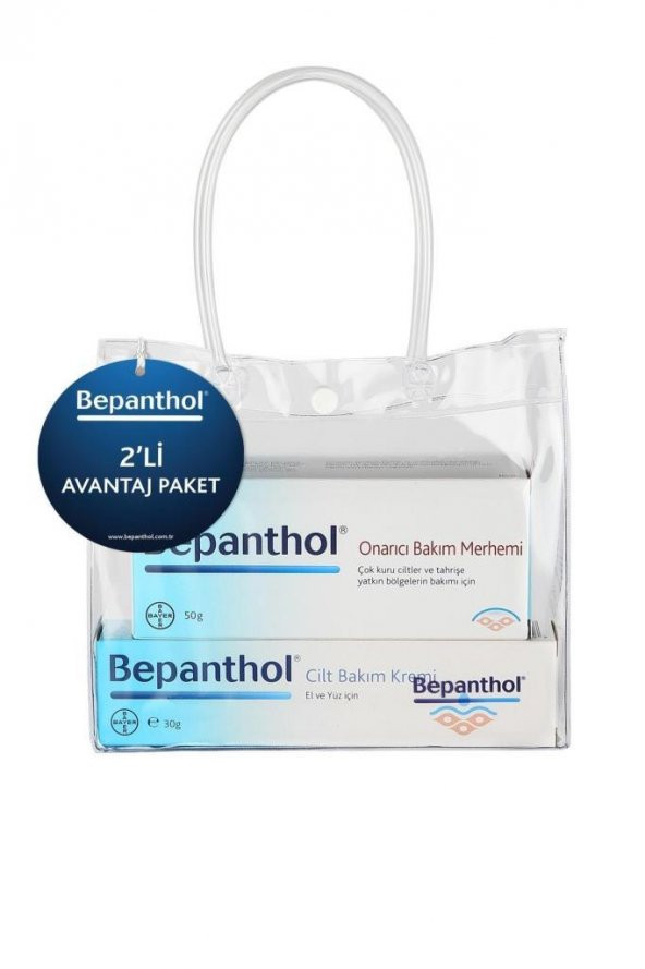 Bepanthol Onarıcı Bakım Kremi 50 g + Cilt Bakım Kremi 30 g ürün görseli 1