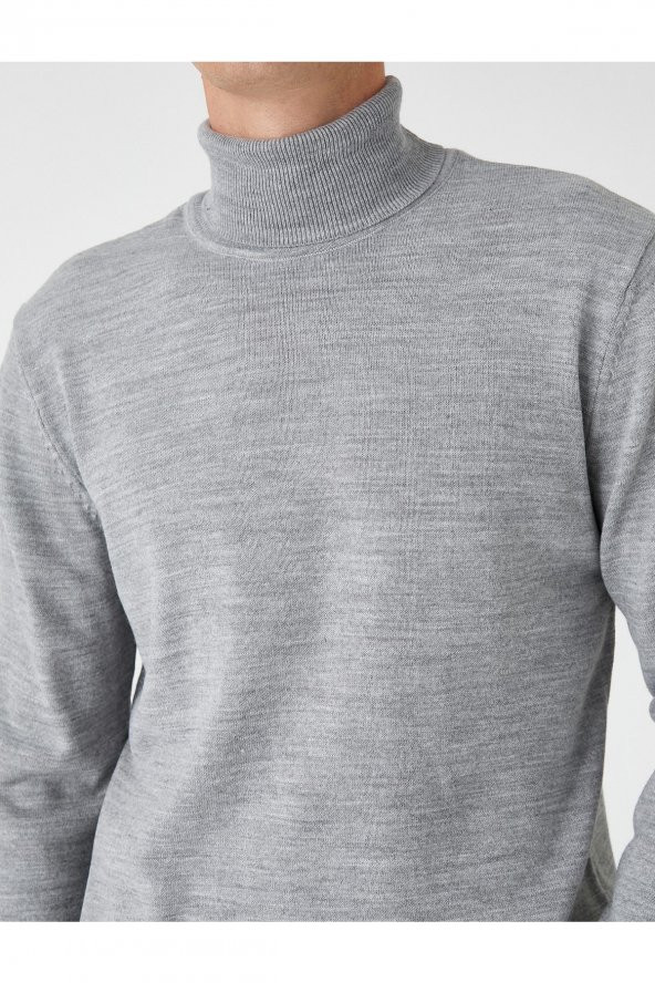Basic Turtleneck Sweater - Resim 5