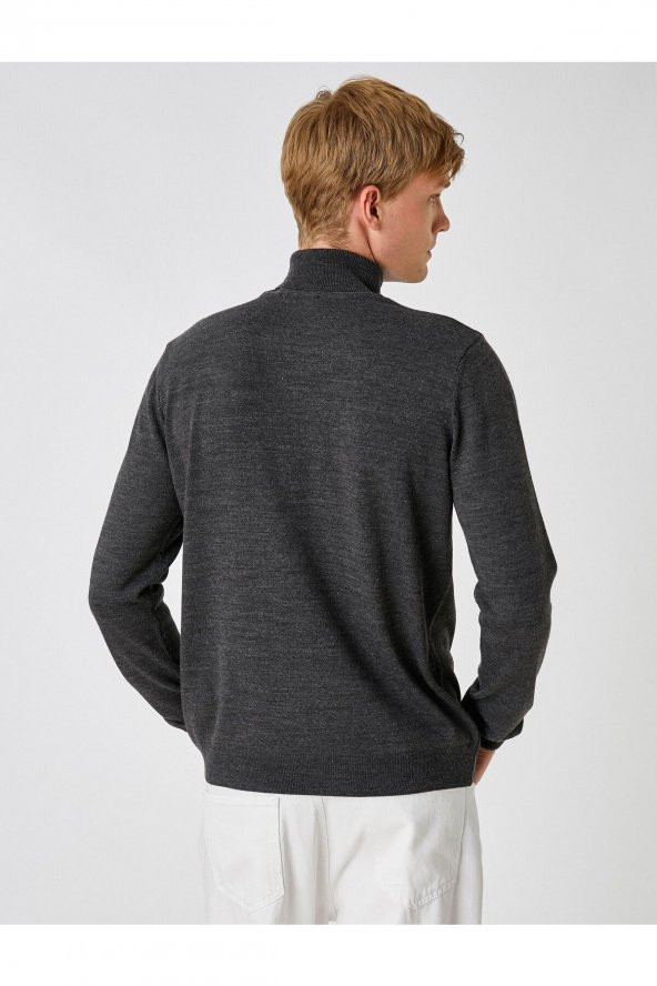 Basic Turtleneck Sweater - Resim 9
