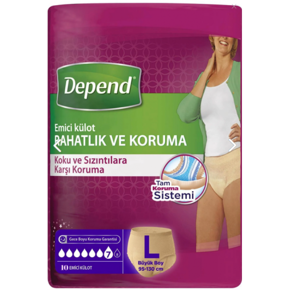 DEPEND Emici Külot L Beden 10 Adet ürün görseli 1