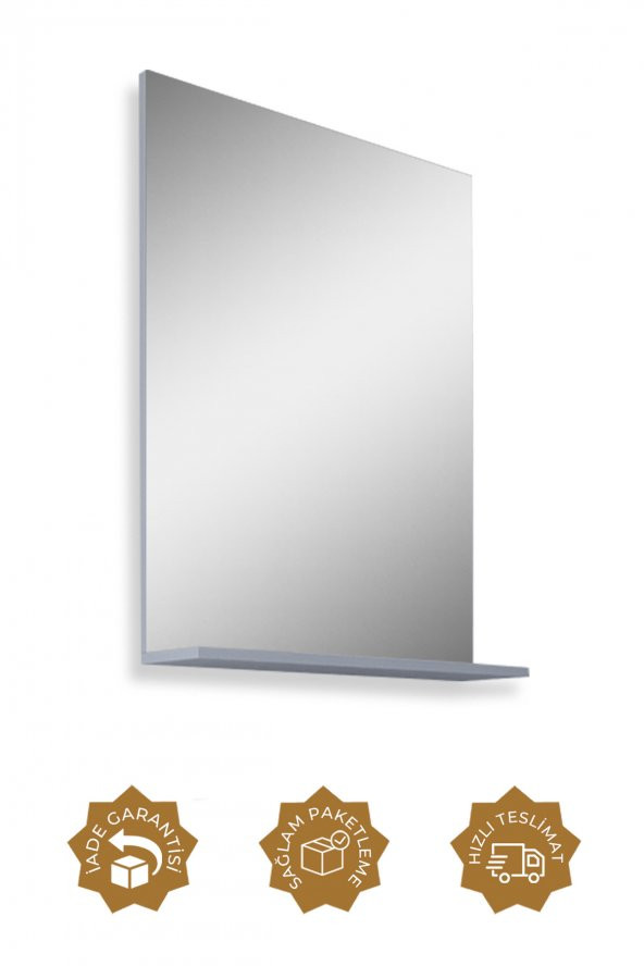 Teta Home Prag Sis Gri MDF Banyo Üst Dolabı ürün görseli 1