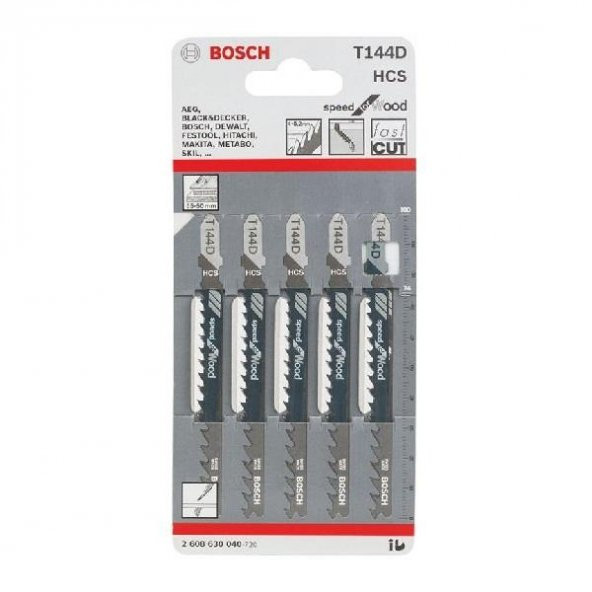 BOSCH T144D HCS DEKUPAJ AĞZI TESTERE 5Lİ ürün görseli 1