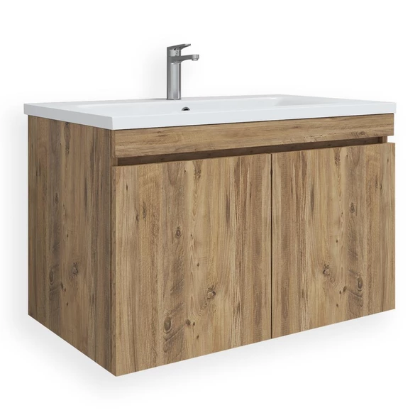 Teta Home Tokyo 80 cm MDF Banyo Lavabolu Alt Dolap  Atlantik Çam ürün görseli 1