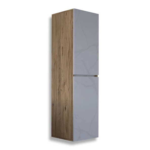 Teta Home Tokyo MDF Banyo Boy Dolabı  Atlantik Çam-Beyaz ürün görseli 1