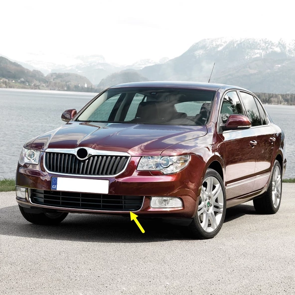 Skoda Superb 2 2009-2013 Ön Tampon Orta Izgara Sol Parça 3T0853665 ürün görseli 1