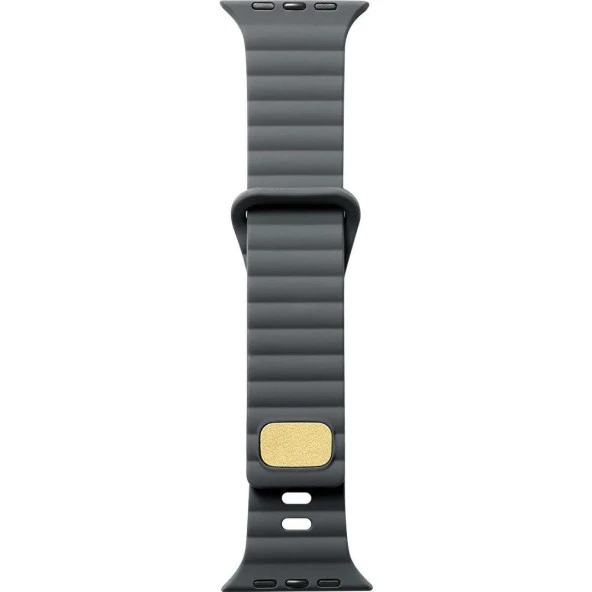 Cosmostech Akıllı Saat Watch için Uyumlu 42MM 44MM 45MM 49MM 1/2/3/4/5/6/se/7/8/ultra Silikon Kordon ve Kayışı Dalgalı Şerit Tasarım Koyu Gri ürün görseli 1