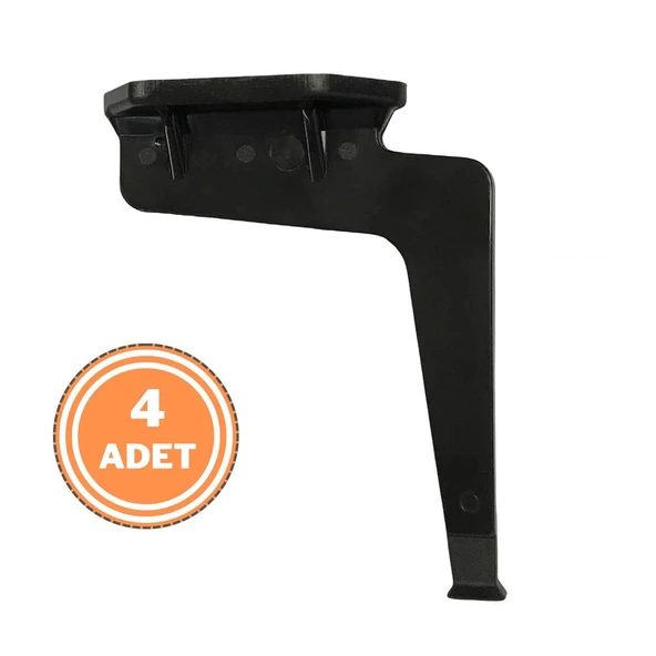 4 Adet Kaz Lüks Mobilya Koltuk Çekyat Ayağı Metal Siyah 17 cm ürün görseli 1