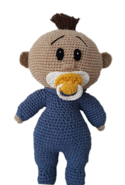 Emzikli Bebek Amigurumi Organik Oyuncak ürün görseli 1