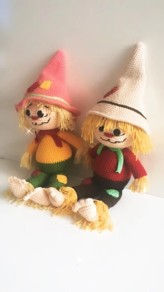 Şirin Korkuluklar Takımı Amigurumi Organik Oyuncak ürün görseli 1