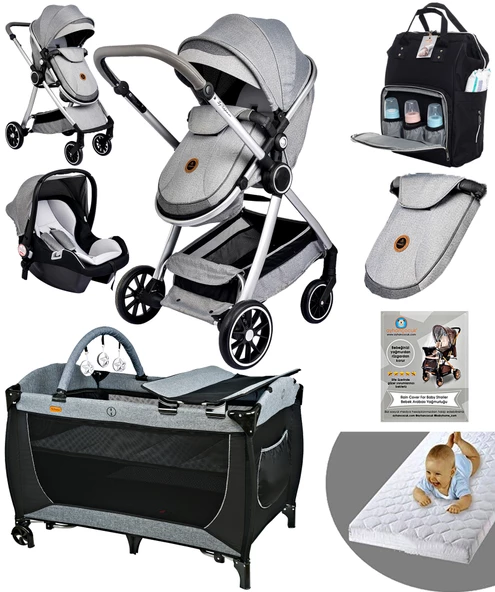 Baby Home 990 Travel Sistem Bebek Arabası 560 Oyun Parkı Yatak Beşik ürün görseli 1