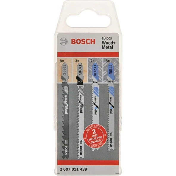 Bosch DEKUPAJ BIÇAĞI - 18 parça Wood + Metal Set ürün görseli 1
