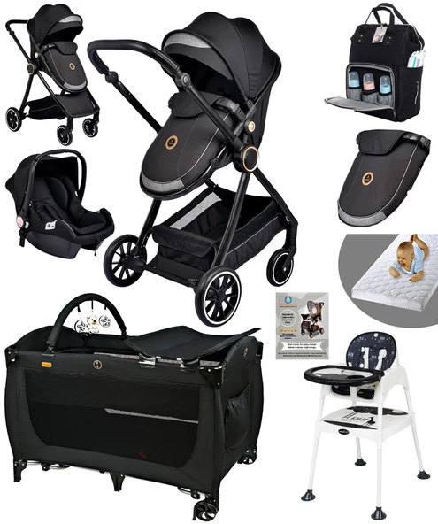 Baby Home 990 Travel Sistem Bebek Arabası 560 Oyun Parkı Yatak Beşik 1450 Mama Sandalyesi ürün görseli 1