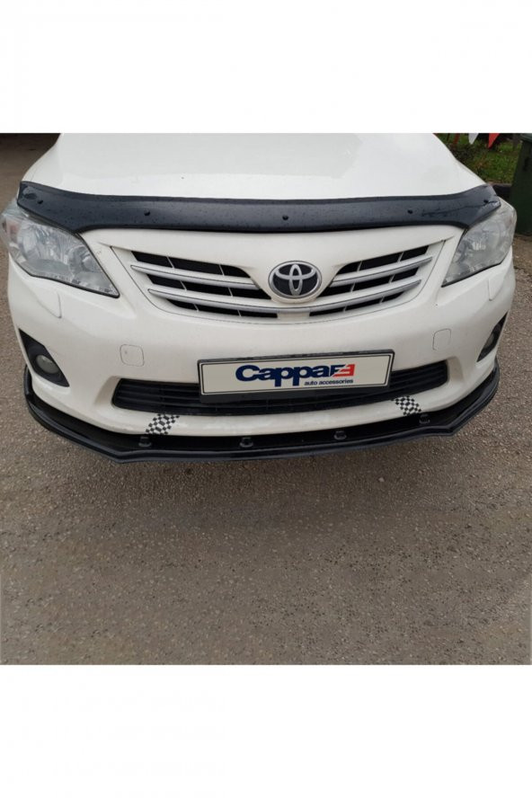 Toyota Corolla Ön Kaput Koruma Rüzgarlığı 3mm Akrilik (ABS) Parlak Siyah Deflektör 2008-2013 ürün görseli 1
