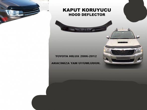 HİLUX ÖN KAPUT KORUYUCU RÜZGARLIĞI 2006 2007 2008 2009 2010 2011 2012 ürün görseli 1